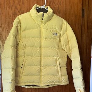 The North Face Women's Light Yellow Puffer Jacket